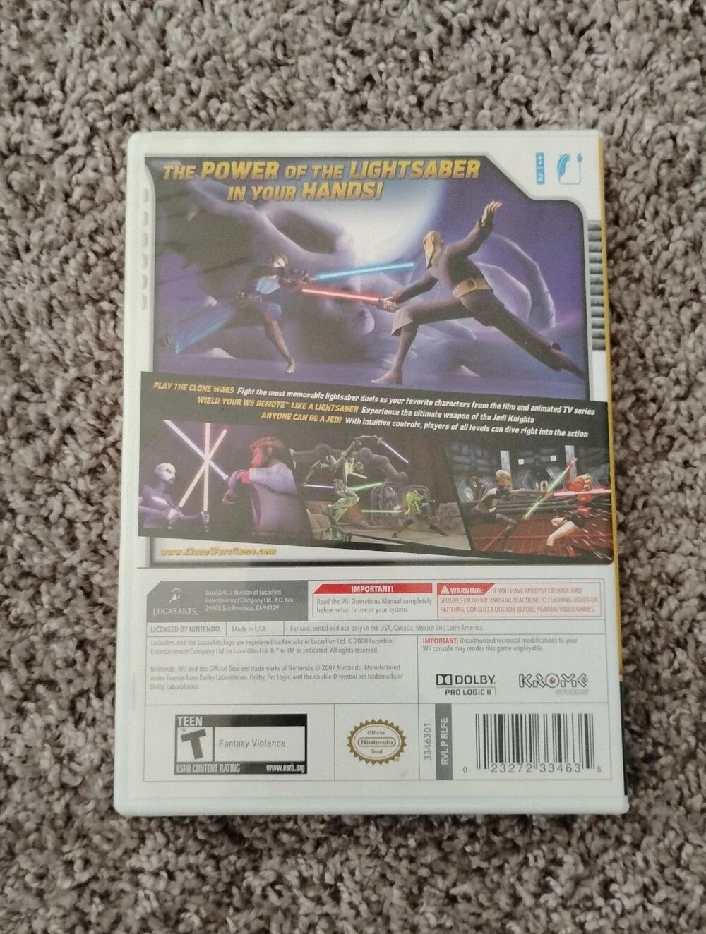 Star Wars The Clone Wars: Lightsaber Duels (Nintendo Wii) - CIB Complete w/ Manu